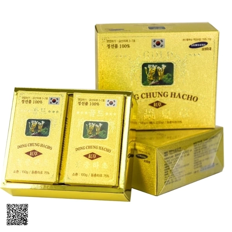 Viên Đông Trùng Hạ Thảo Samsung Dong Chung Hacho Red Gold (100g x 2 Lọ)