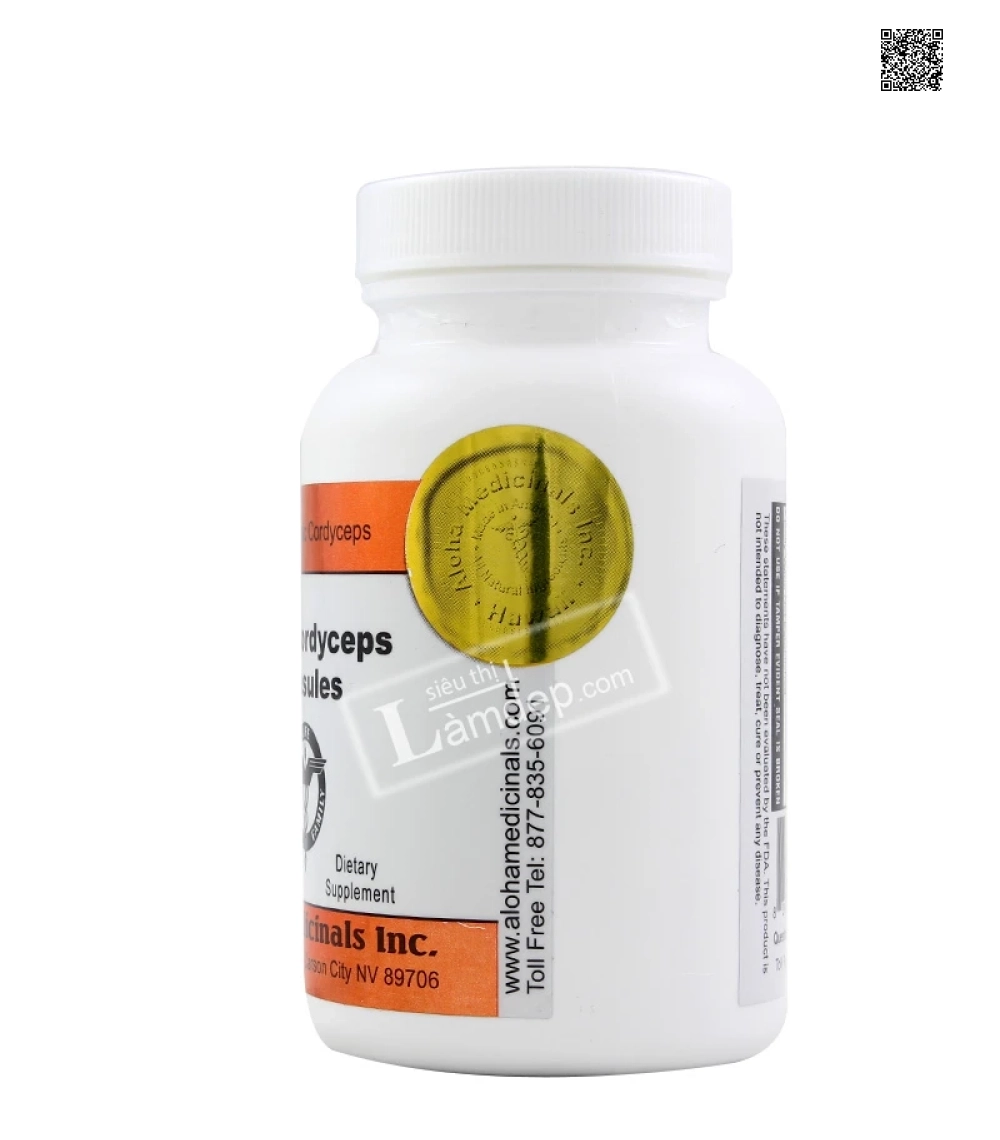 Đông Trùng Hạ Thảo Aloha Pure Cordyceps Capsules (90 Viên x 525mg)