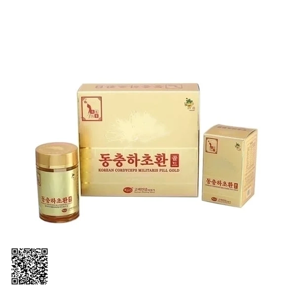 Viên Đông Trùng Hạ Thảo KGS Korean Cordyceps Militaris Pill Gold (100g x 2 lọ)