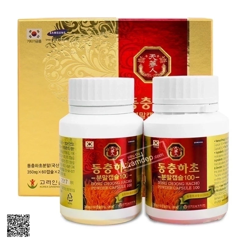 Viên Đông Trùng Hạ Thảo Bio Apgold Dong Choong Hacho Powder Capsule 100