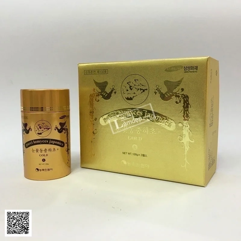 Viên Đông Trùng Hạ Thảo Hanil Paeci Lomyces Japonica Gold (100g x 2 lọ)