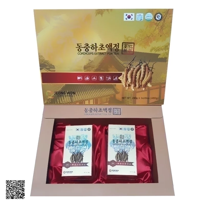 Cao Đông Trùng Hạ Thảo Jeong Won Cordyceps Extract For Tea (240gr x 2 lọ)
