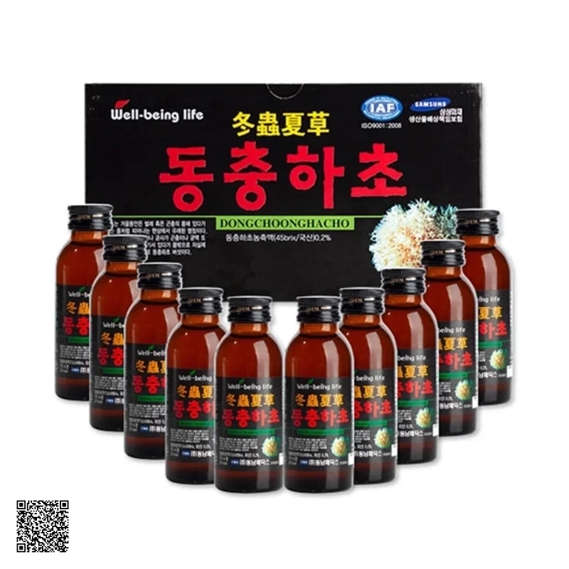 Nước Đông Trùng Hạ Thảo Well-Being Life Dạng Chai Hàn Quốc (100ml x 10 Chai)