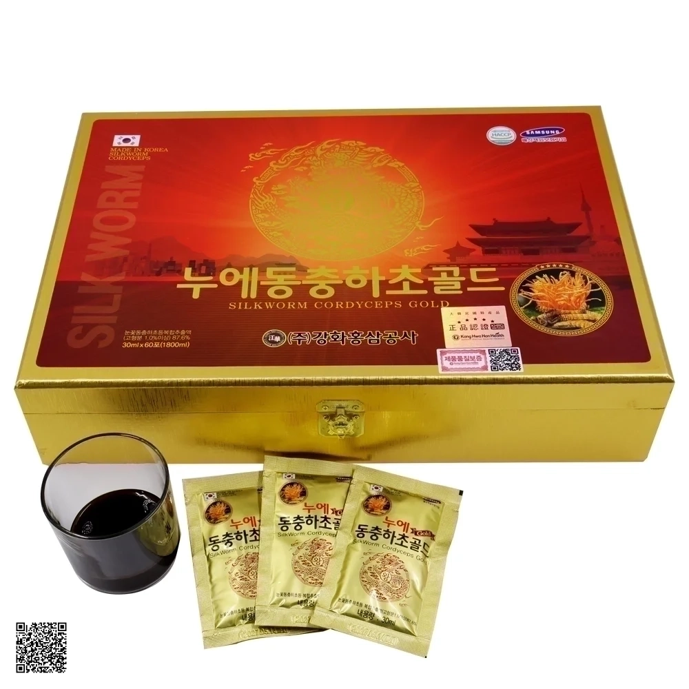 Nước Đông Trùng Hạ Thảo KangHwa Silkworm Cordyceps Gold (60 Gói x 30ml)