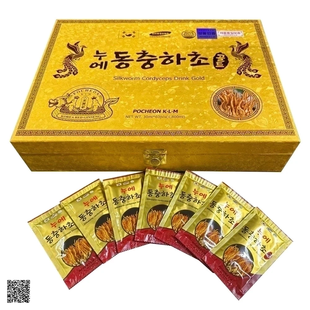 Nước Đông Trùng Hạ Thảo Pocheon K-L-M Silkworm Cordyceps Drink Gold