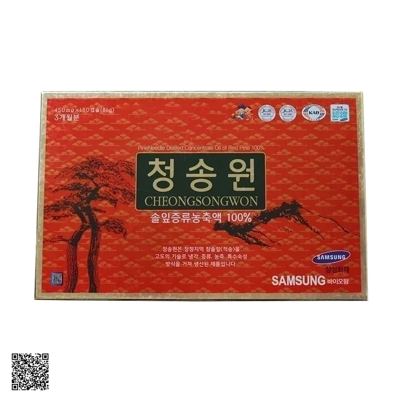 Viên Tinh Dầu Thông Đỏ Cheong Song Won Hàn Quốc 180 Viên
