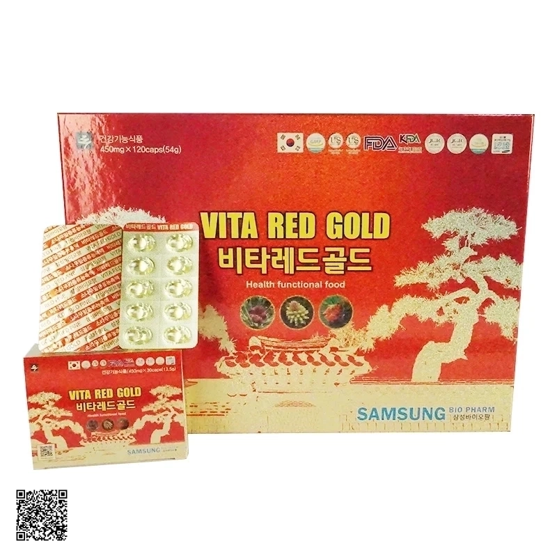 Viên Tinh Dầu Thông Đỏ Chính Phủ Samsung Bio Pharm Vita Red Gold Hàn Quốc