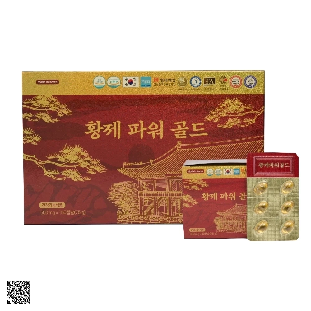 Tinh Dầu Thông Đỏ Chính Phủ Hwangje Power Gold Hàn Quốc 150 Viên