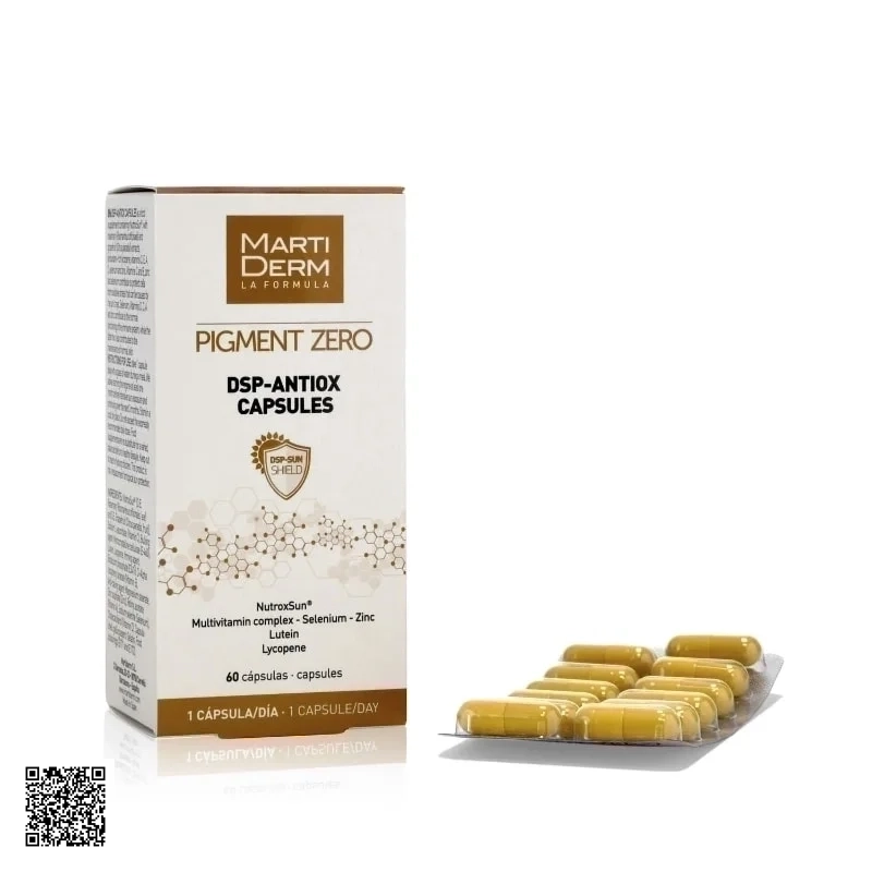 MartiDerm Pigment Zero DSP Antiox Capsules Viên Uống Chống Nắng, Làm Sáng Da