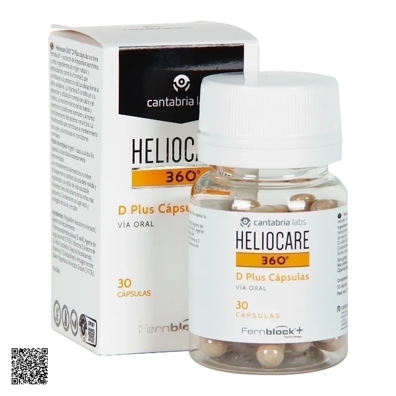Heliocare 360° D Plus Capsulas Via Oral Viên Uống Chống Nắng (30 Viên)