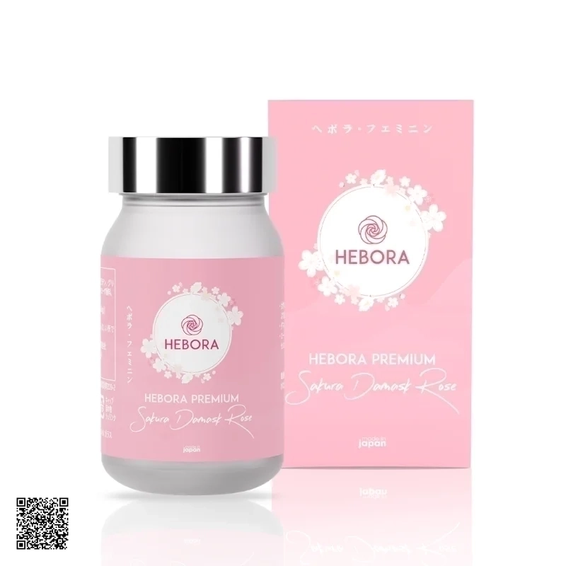 Hebora Premium Sakura Damask Rose - Viên Uống Thơm Cơ Thể Mẫu Mới