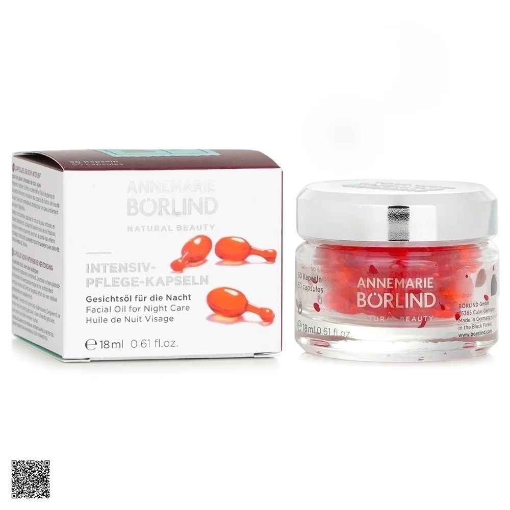 Viên Nang Dưỡng Ẩm Chuyên Sâu, Bảo Vệ Và Phục Hồi Da Ban Đêm Annemarie Borlind Intensive Care Capsules Facial Oil For Night Care