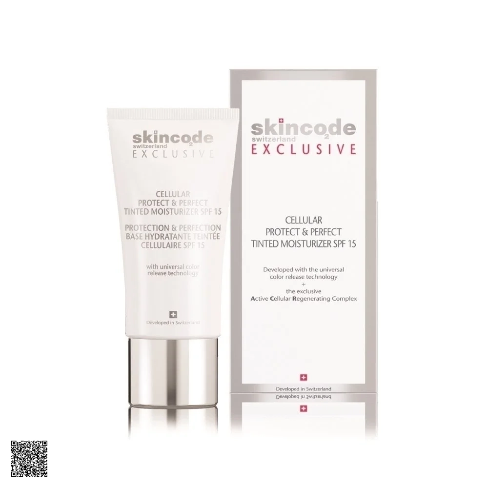 Skincode Exclusive Cellular Protect & Perfect Tinted Moisturizer SPF15 - Kem Dưỡng Có Màu Bảo Vệ Và Cấp Ẩm Da