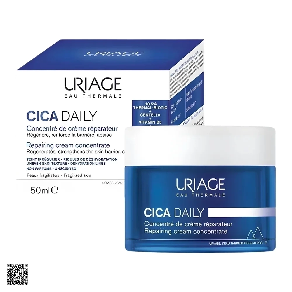 Uriage Cica Daily Repairing Cream Concentrate - Kem Dưỡng Làm Dịu, Phục Hồi Da