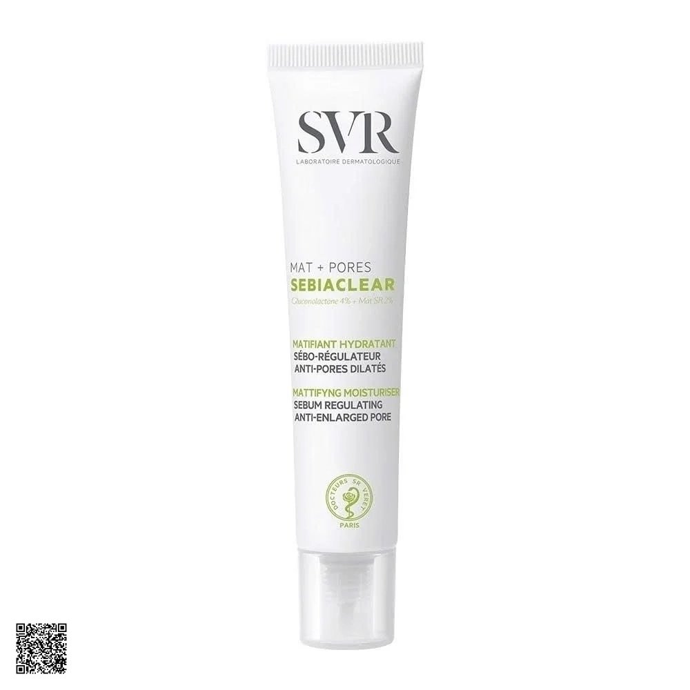 SVR MAT + PORES Sebiaclear - Kem Điều Tiết Bã Nhờn, Thu Nhỏ Lỗ Chân Lông