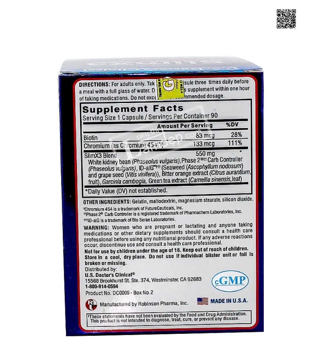 Viên Uống Giảm Cân Slim X3
