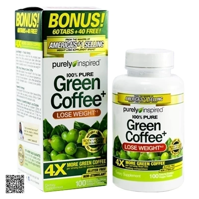Viên Giảm Cân Chiết Xuất Hạt Cà Phê Xanh Purely Inspired Green Coffee Bonus