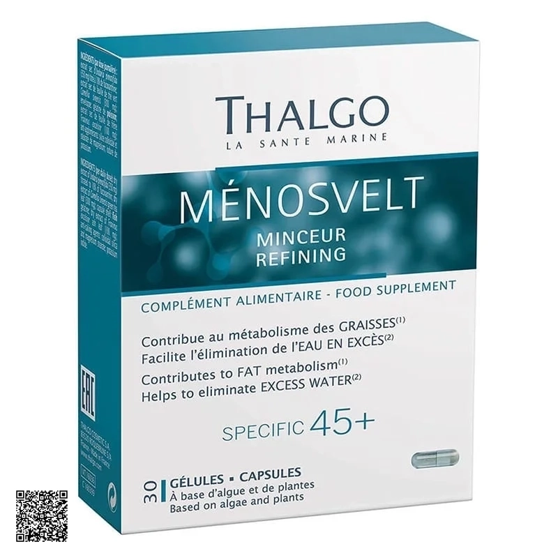 Viên Uống Giảm Mỡ Bụng Dành Cho Phụ Nữ Trên 45 Tuổi Thalgo Menosvelt Minceur Refining