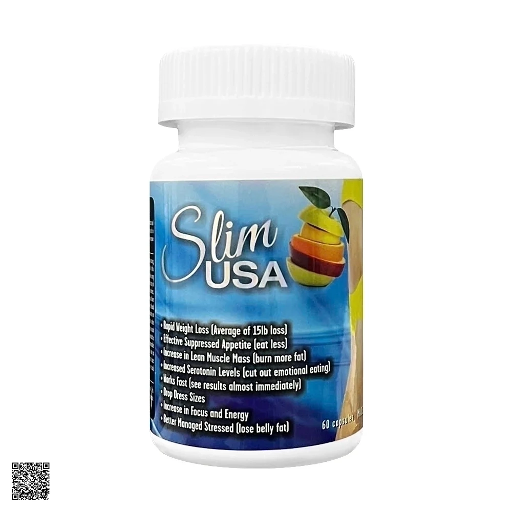 SLIM USA Thực Phẩm Hỗ Trợ Giảm Cân Nhập Khẩu Từ Mỹ Mẫu Mới 60 Viên