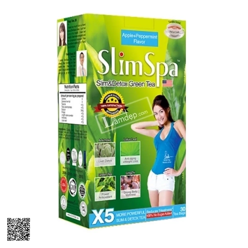 Trà Giảm Cân Thanh Lọc Cơ Thể Hương Lài SlimSpa - Slim & Detox Tea (30 Túi Lọc)