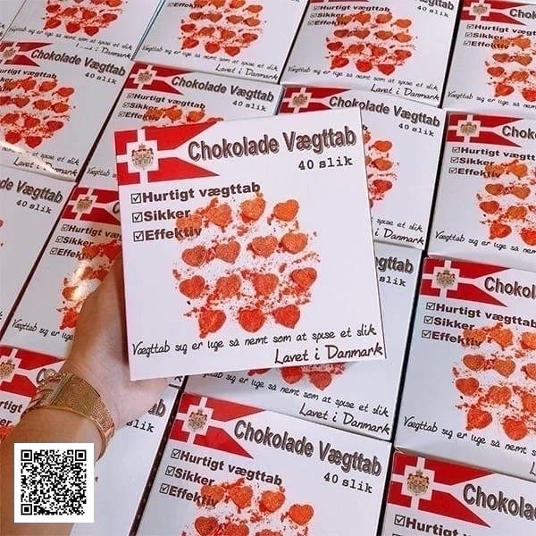 Kẹo Socola Giảm Cân Chokolade Vaegttab Đan Mạch Hộp Trắng