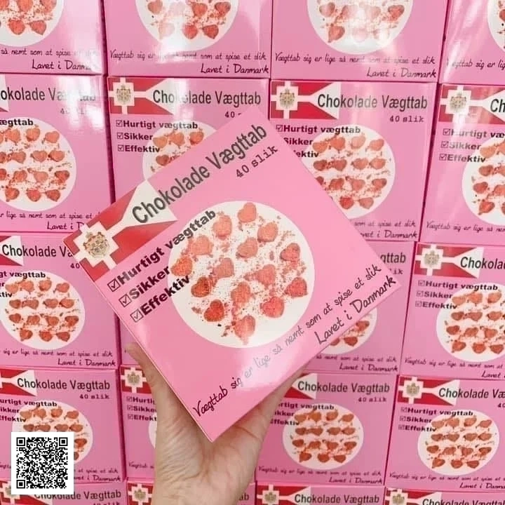 Kẹo Socola Giảm Cân Chokolade Vaegttab Đan Mạch Hộp Hồng
