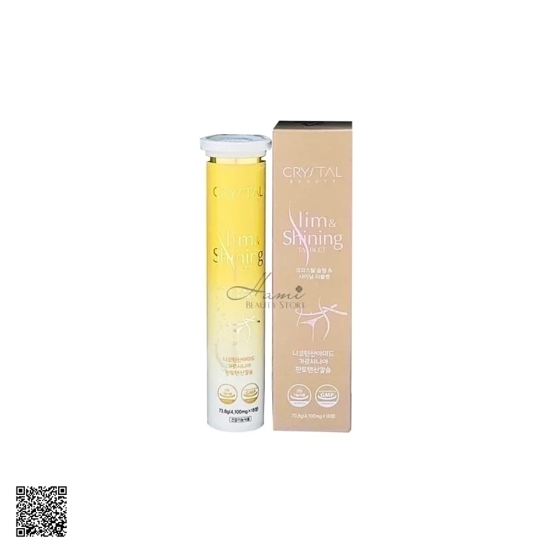 Viên Sủi Giảm Cân Trắng Da Crystal Slim Shining Cao Cấp Từ Hàn Quốc