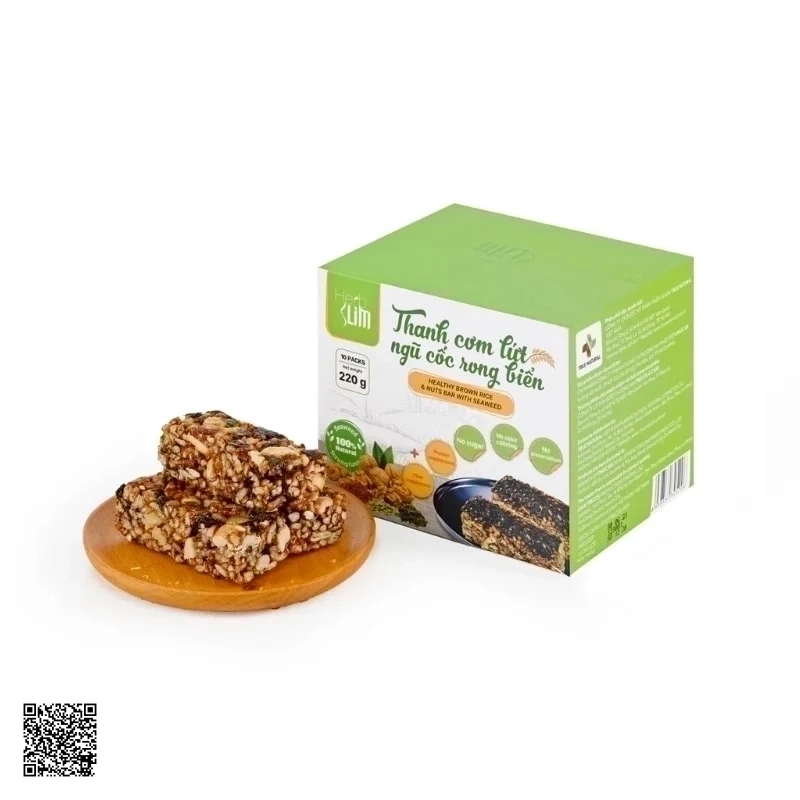 Thanh Cơm Lứt Ngũ Cốc Rong Biển Herbslim - Hỗ Trợ Ăn Kiêng Giảm Cân