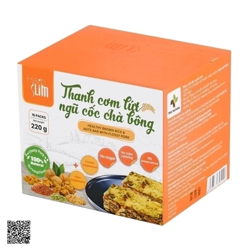 Thanh Cơm Lứt Ngũ Cốc Chà Bông Herbslim - Hỗ Trợ Ăn Kiêng Giảm Cân