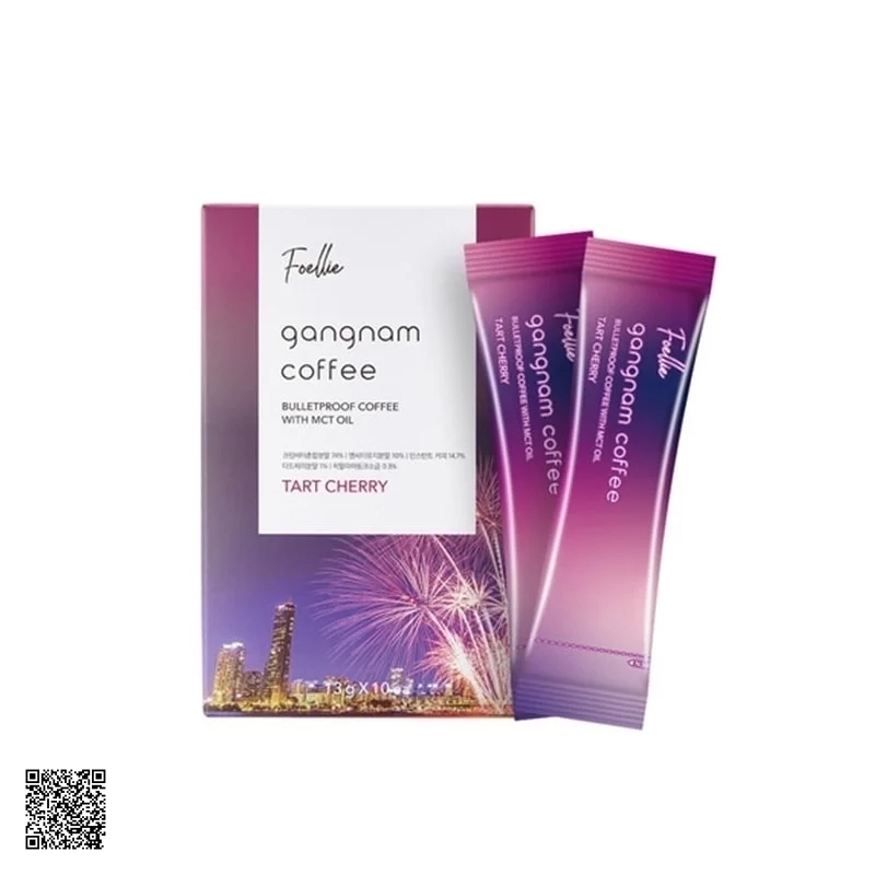 Cà Phê Giảm Cân Vị Tart Cherry Foellie Gangnam Coffee Từ Hàn Quốc