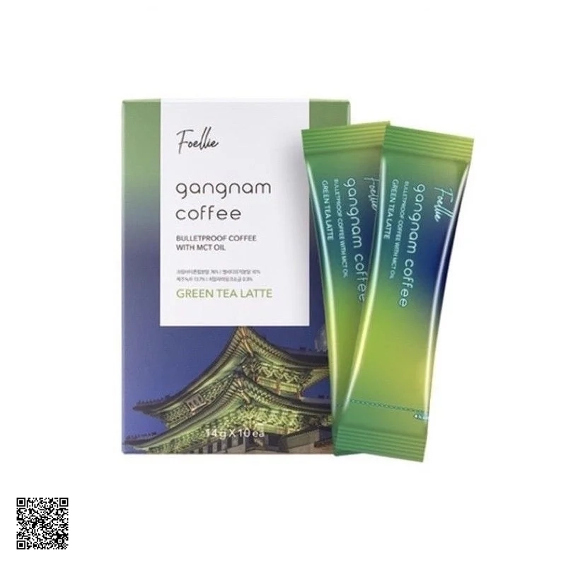 Cà Phê Giảm Cân Vị Green Tea Latte Foellie Gangnam Coffee Từ Hàn Quốc