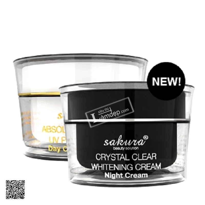 Bộ Kem Trị Nám, Tàn Nhang, Trắng Da Ngày Và Đêm Sakura Whitening Cream