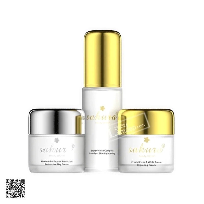 Bộ Sản Phẩm Dưỡng Trắng Phục Hồi Làm Khỏe Da Sakura Whitening