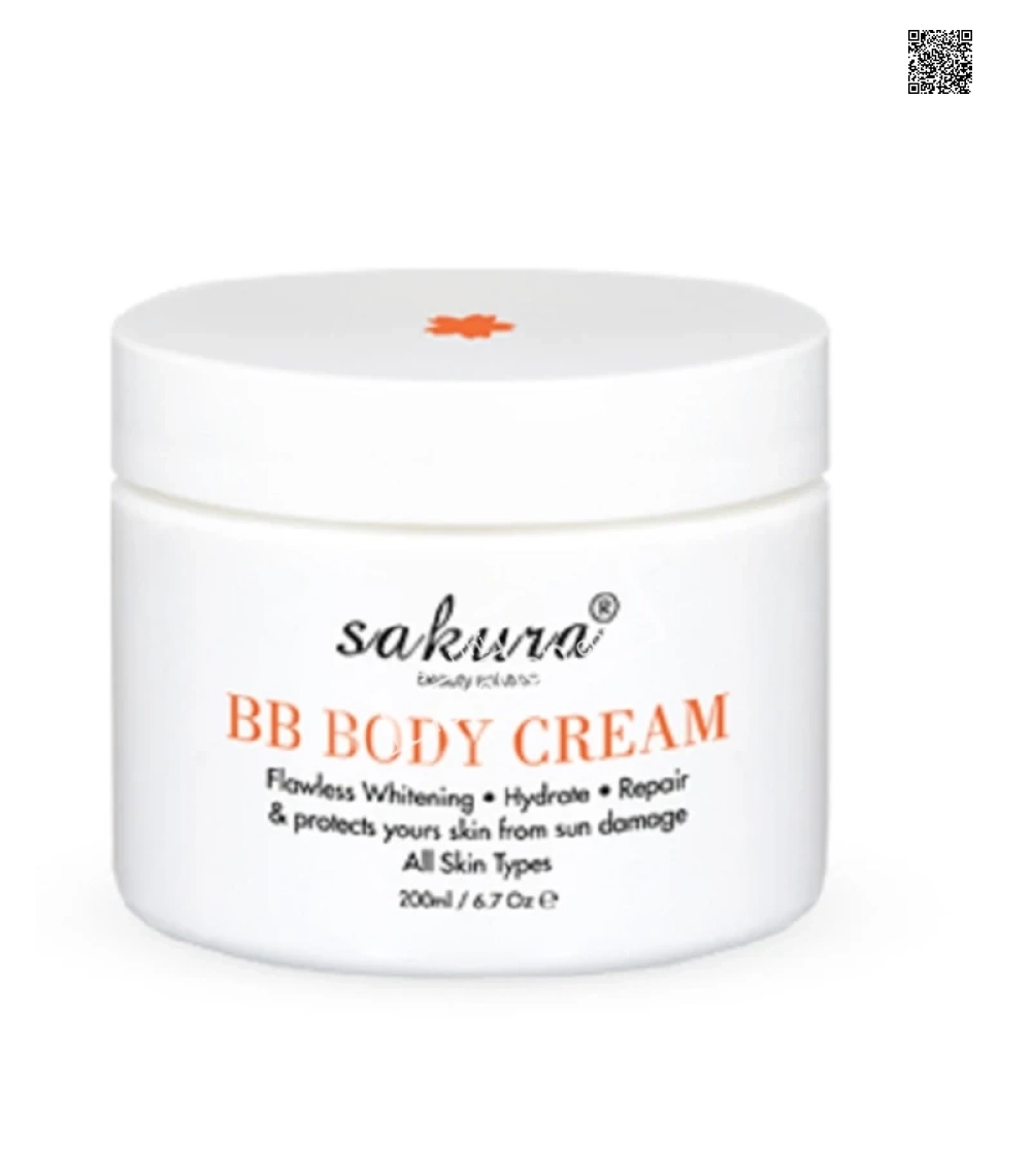 Kem trang điểm dưỡng trắng da toàn thân Sakura BB Body Cream