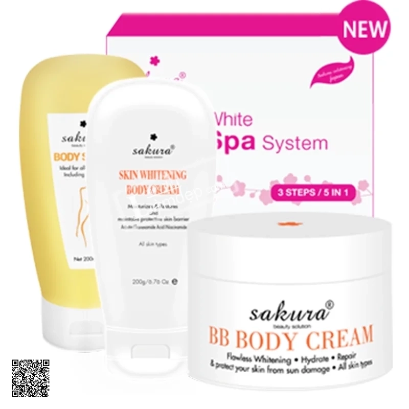 Combo 1 - Bộ Sản Phẩm Làm Trắng Da Toàn Thân Cao Cấp Sakura Của Nhật