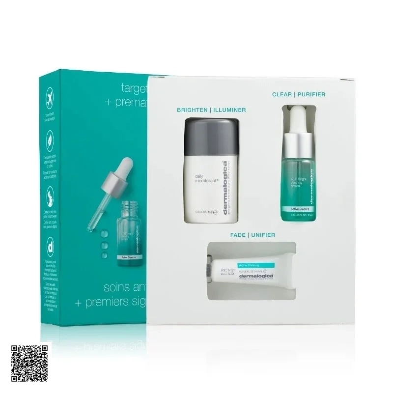 Bộ Sản Phẩm Mini Trị Mụn Làm Sáng Da Dermalogica Active Clearing Clear + Brighten