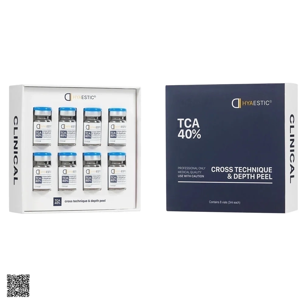 Hyaestic Cross Technique & Depth Peel TCA 40% - Bộ Peel Chuyên Nghiệp Chống Lão Hóa, Làm Sáng Da