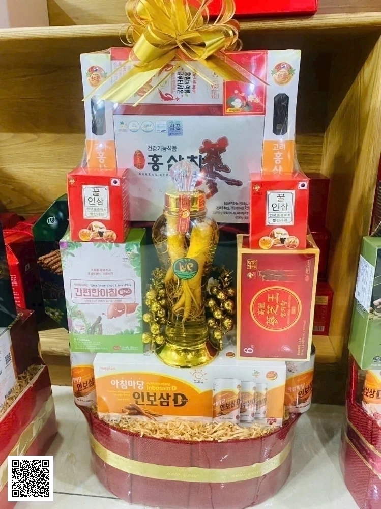 Giỏ Quà Tết Sức Khoẻ Sâm Hàn Quốc - GQ299
