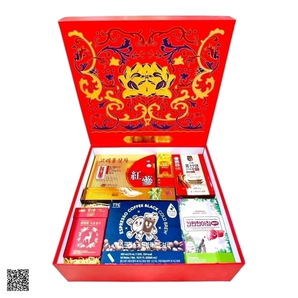 Hộp Quà Tết Sức Khỏe Sâm Hàn Quốc Xuân An Khang VS181