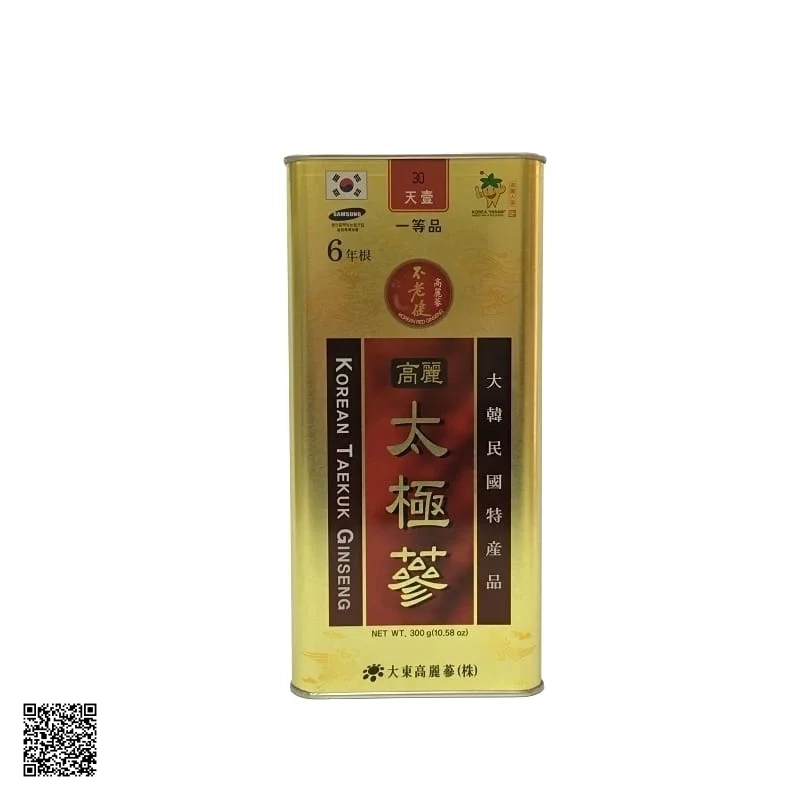 Thiên Sâm Thái Cực Củ Khô Daedong Korean Taekuk Ginseng 300gr (30 Củ)