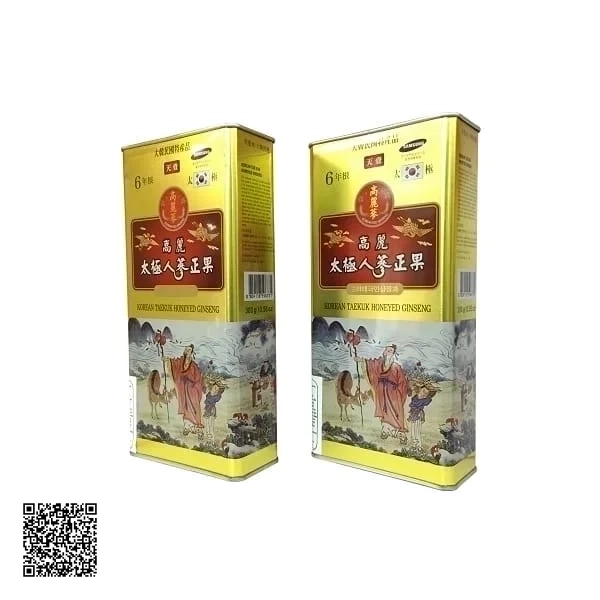 Thiên Sâm Thái Cực Tẩm Mật Ong Daedong Korean Taekuk Honeyed Ginseng Hộp Thiếc 300g