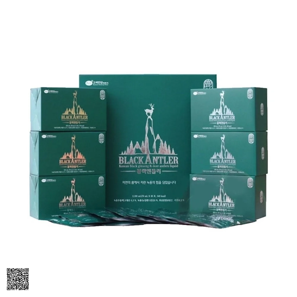 Chiết Xuất Hắc Sâm Nhung Hươu KGS Black Antler Korean Black Ginseng Deer Antlers Liquid