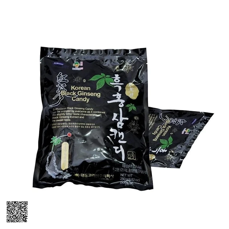Kẹo Hắc Sâm Daedong Korean Black Ginseng Candy Hàn Quốc 250g