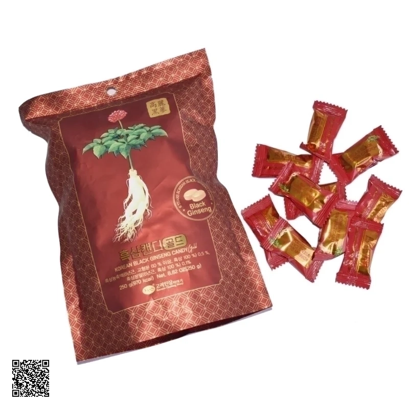 Kẹo Hắc Sâm KGS Korean Black Ginseng Candy Gold 250gr
