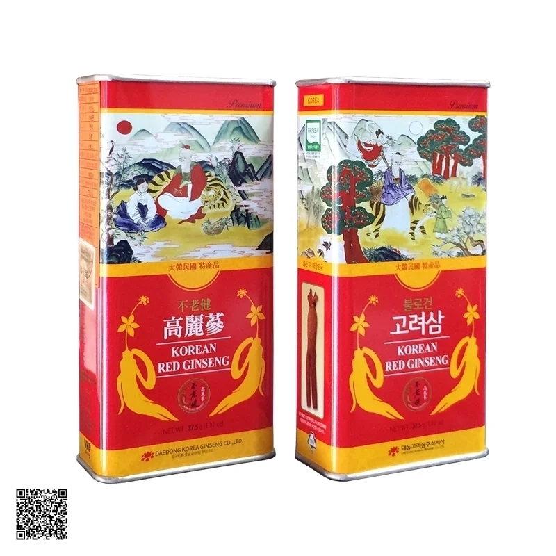 Hồng Sâm Củ Khô Daedong Korean Red Ginseng Hộp Thiếc 37.5g