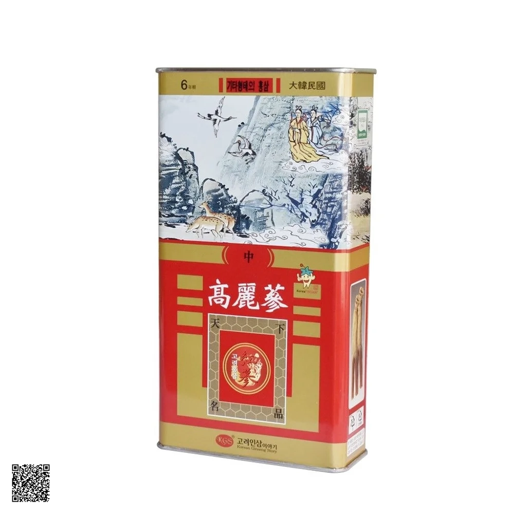 Hồng Sâm Củ Khô KGS Korean Red Ginseng Punggi Hộp Thiếc 150g (11-15 củ)