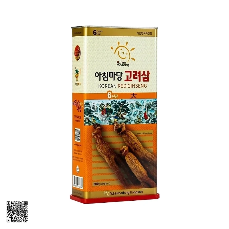 Hồng Sâm Củ Khô Achimmadang Korean Red Ginseng Hàn Quốc (300gr - 15 Củ)