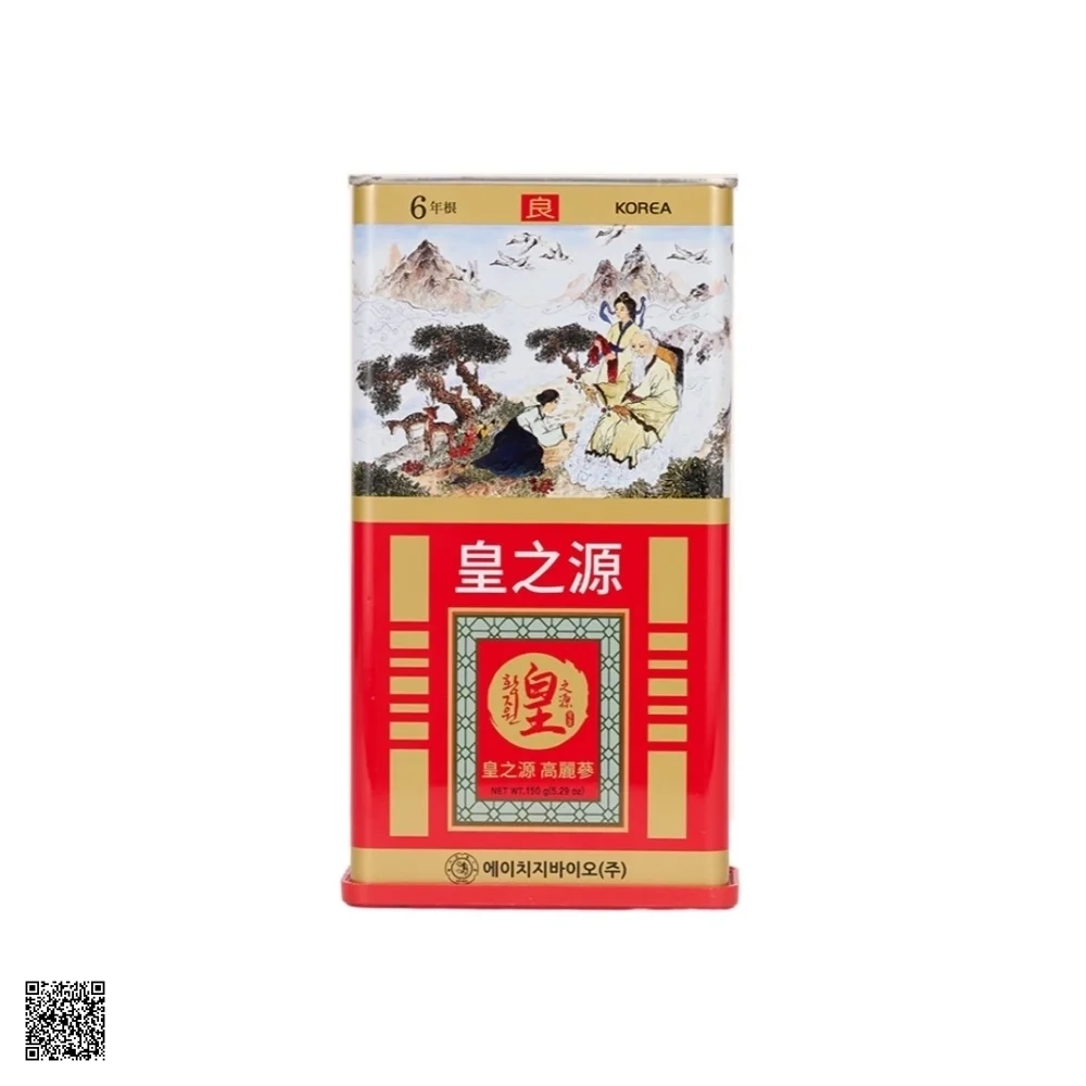 Hồng Sâm Củ Khô HG Bio Korean Red Ginseng Hộp Thiếc 150gr (8 củ)