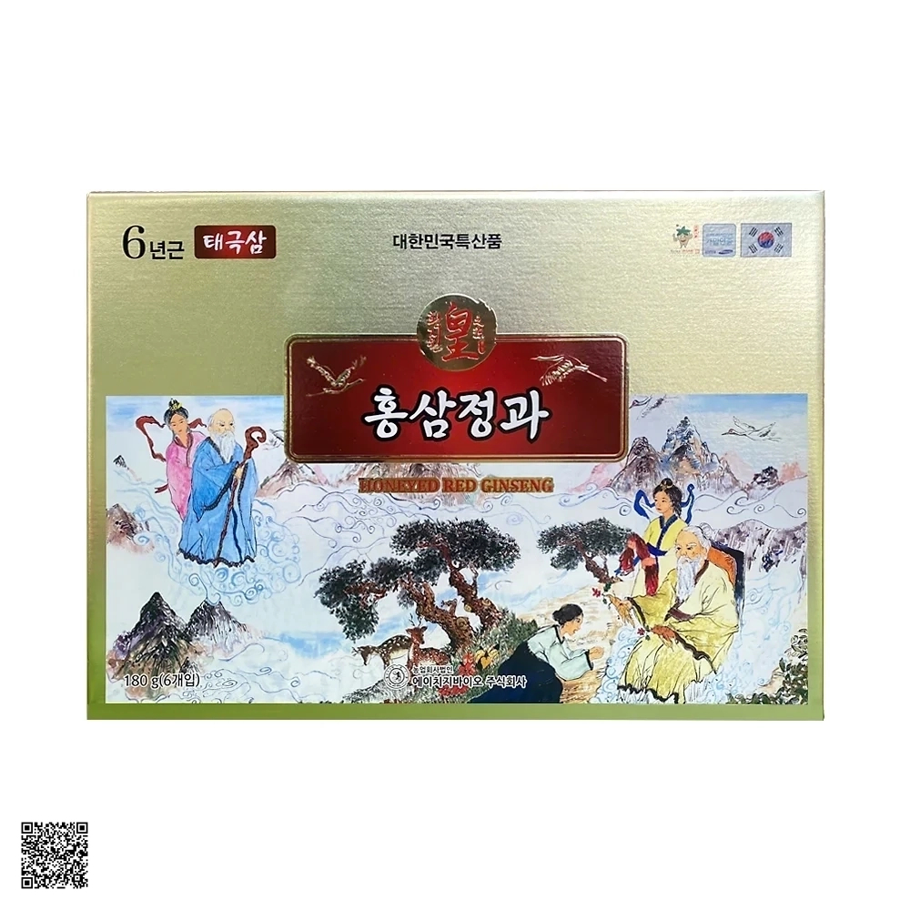 Hồng Sâm Nguyên Củ Tẩm Mật Ong HG Bio Honeyed Red Ginseng 180gr