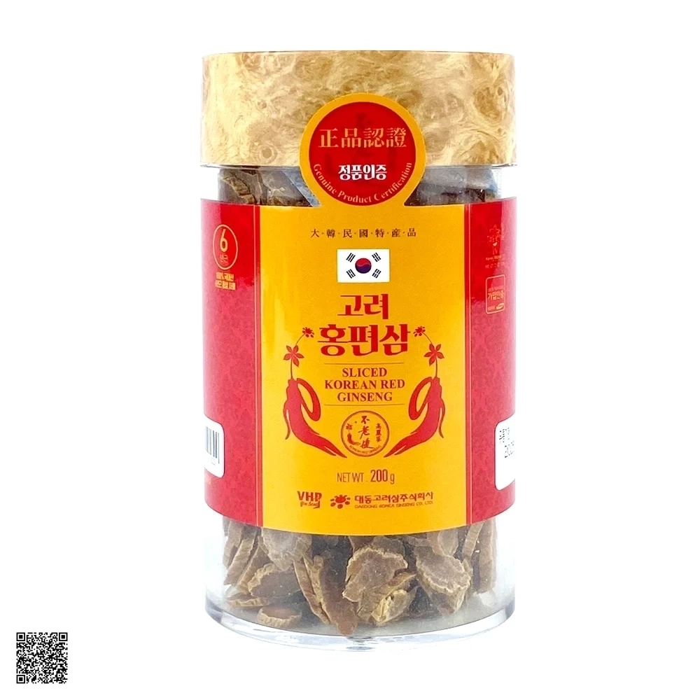 Hồng Sâm Củ Khô Thái Lát Daedong Korean Red Ginseng Sliced Lọ 200gr